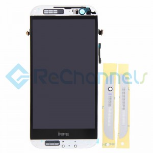 For HTC One M8 LCD Screen and Digitizer Assembly with Front Housing Replacement - Silver - Grade S+