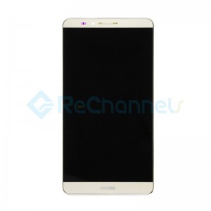 For Huawei Ascend Mate 7 LCD Screen and Digitizer Assembly with Front Housing Replacement - Gold - Grade S+