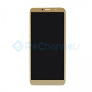 For Huawei Y7 (Enjoy 7 Plus) LCD Screen and Digitizer Assembly with Front Housing Replacement - Gold - Grade S