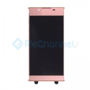 For Sony Xperia L1 LCD Screen and Digitizer Assembly Replacement  with Front Housing - Pink -  Grade S