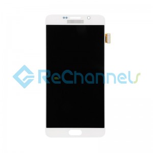 For Samsung Galaxy Note 5 Series LCD and Digitizer Assembly with Stylus Sensor Film Replacement - White - Grade S