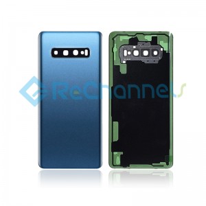 For Samsung Galaxy S10+ SM-G975 Battery Door Replacement - Blue - Grade S+