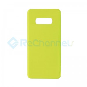 For Samsung Galaxy S10E SM-G970 Battery Door with Adhesive Replacement - Yellow - Grade R