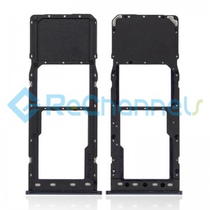 For Samsung Galaxy A10 SM-A105 SIM Card Tray Replacement (Single SIM) - Black - Grade S+