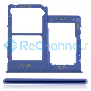 For Samsung Galaxy A31 SM-A315 SIM Card Tray Replacement (Dual SIM) - Blue - Grade S+