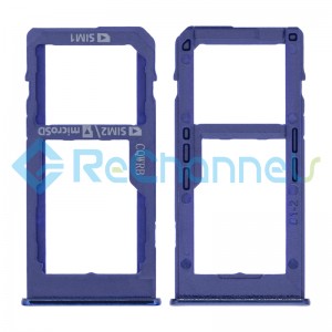 For Samsung Galaxy A60 SM-A606 SIM Card Tray Replacement (DUAL SIM) - Blue - Grade S+