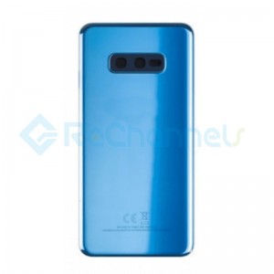 For Samsung Galaxy S10E SM-G970 Battery Door with Adhesive Replacement - Blue - Grade R
