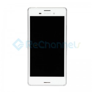 For Sony Xperia M4 Aqua LCD Screen and Digitizer Assembly with Front Housing Replacement - White -  Grade S