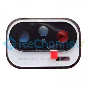 For Xiaomi Mi 11i Rear Camera Lens with Bezel Replacement - White - Grade S+