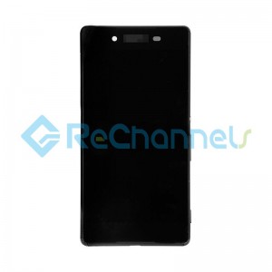 For Sony Xperia Z3+ LCD Screen and Digitizer Assembly with Front Housing Replacement - Black - Grade S+